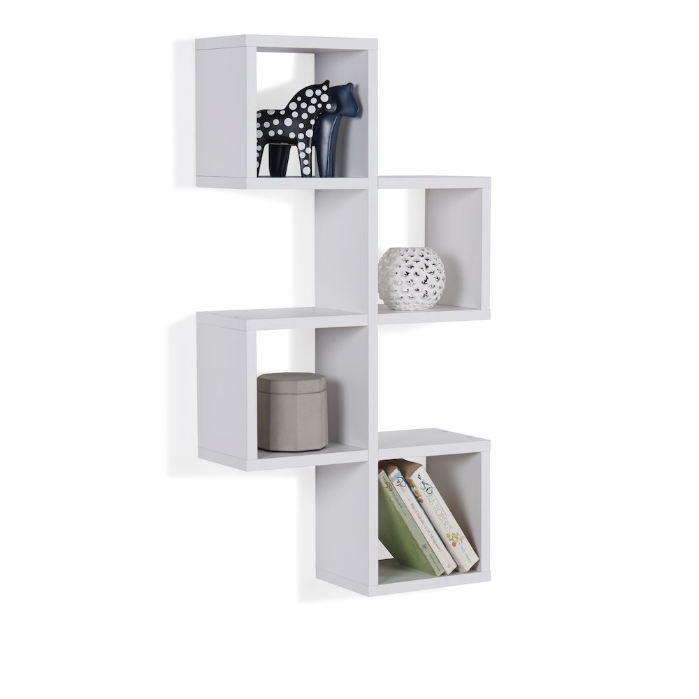 Cubby Chessboard Wall Shelf – White. Picture 1