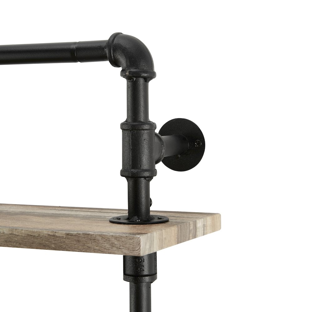 Olivia Double Shelf Unit with Towel Rod. Picture 5