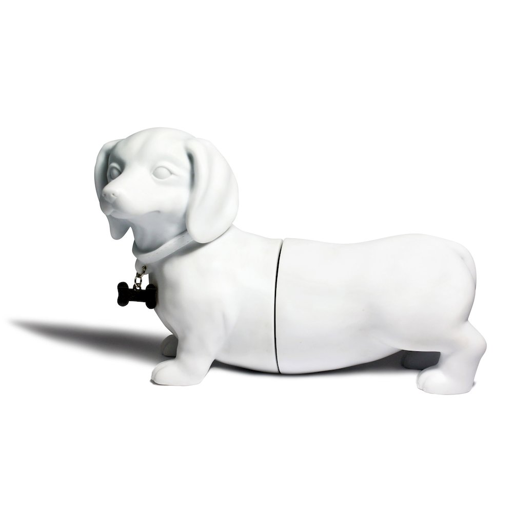 Dachshund Dog Bookend Set - White. Picture 3