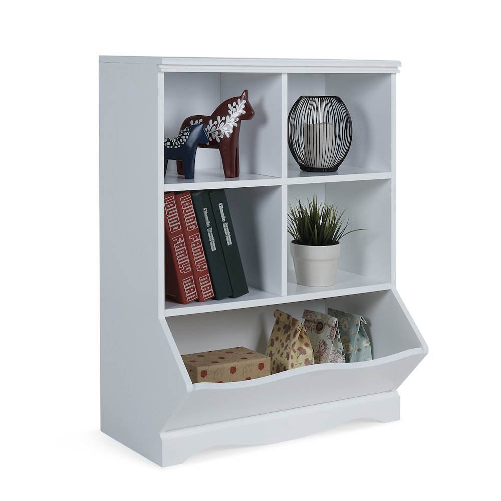 Multi-Cubby Storage Cabinet - White. Picture 1