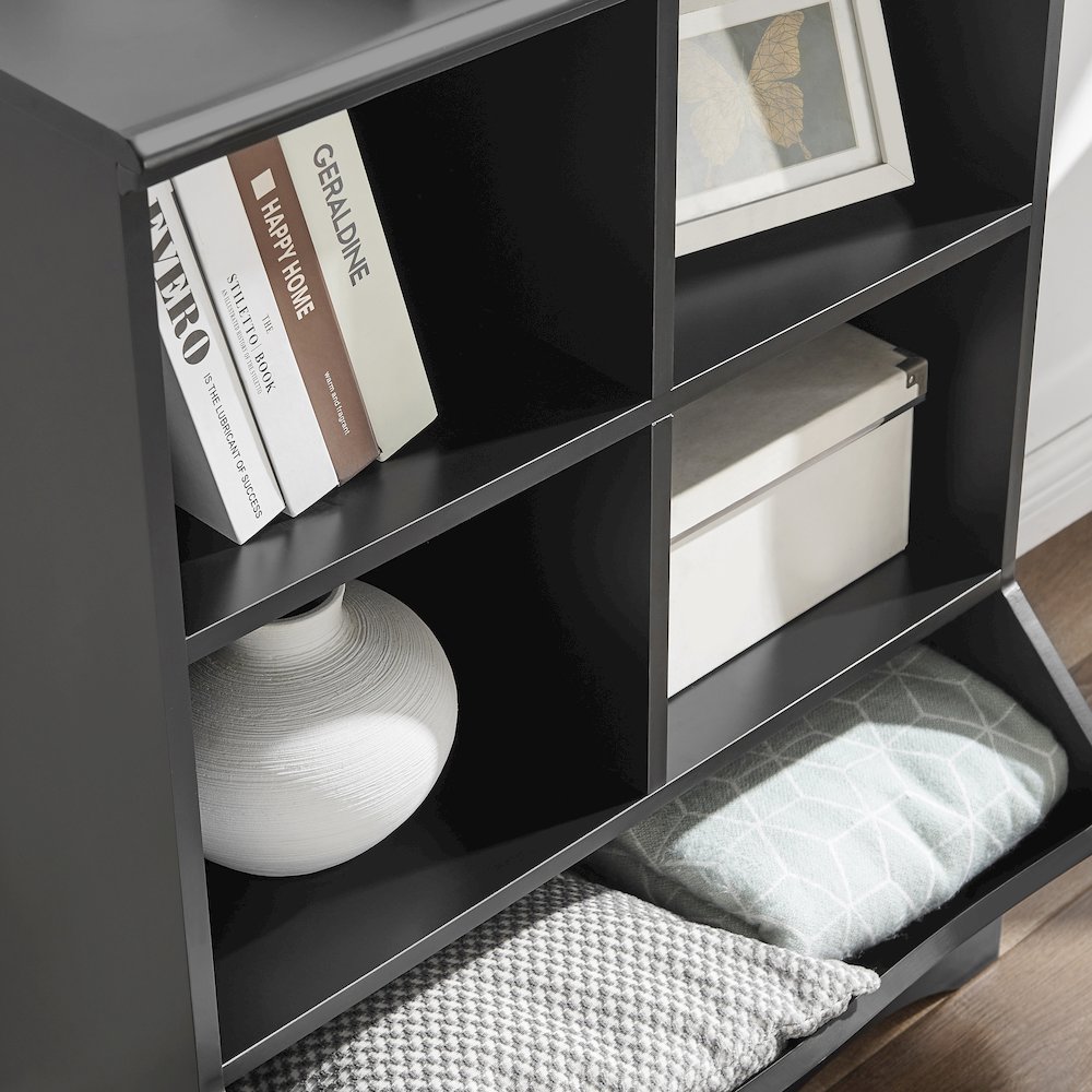 Multi-Cubby Storage Cabinet - Black. Picture 6