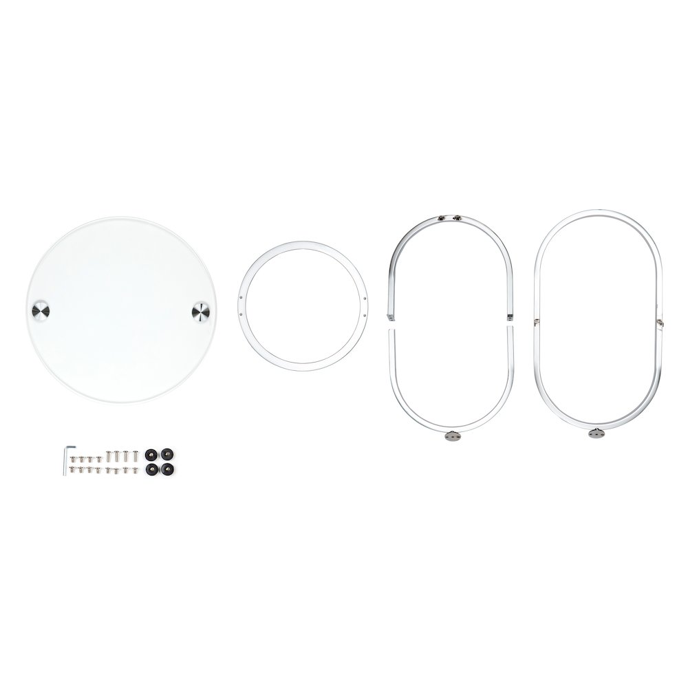 Galaxy Chrome and Tempered Glass Round End Table. Picture 12