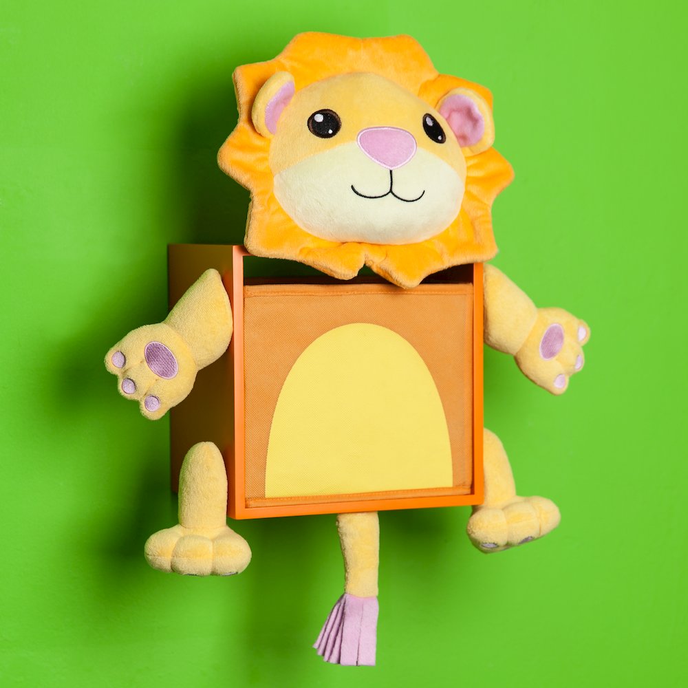 Plush Lion Kids Wall Storage Bin. Picture 2