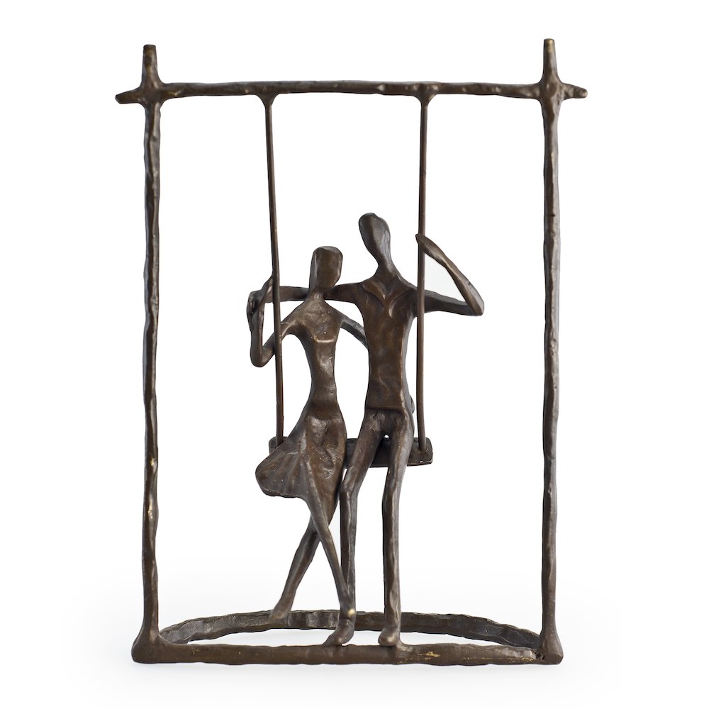 Couple on a Swing Cast Bronze. Picture 1