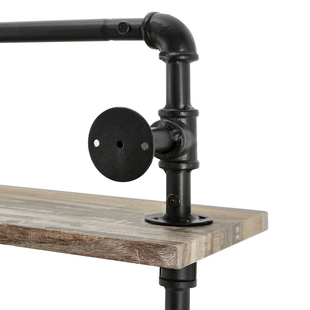 Olivia Double Shelf Unit with Towel Rod. Picture 6