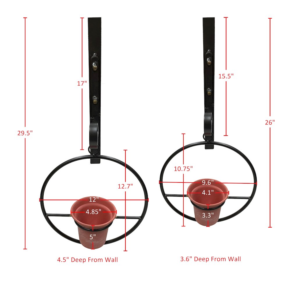 Tivoli 2-Piece Metal Hanging Planter Set. Picture 2