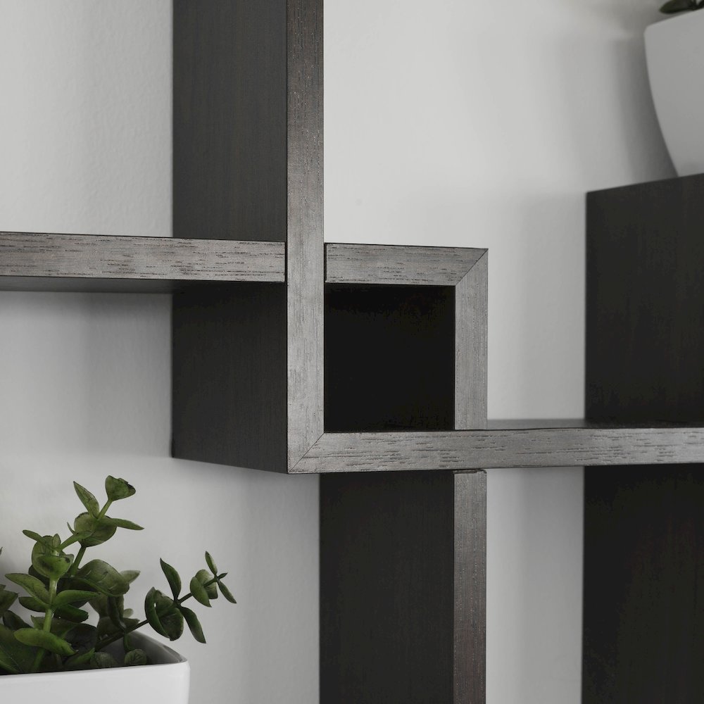 Intersecting Cube Shelves - Espresso. Picture 5