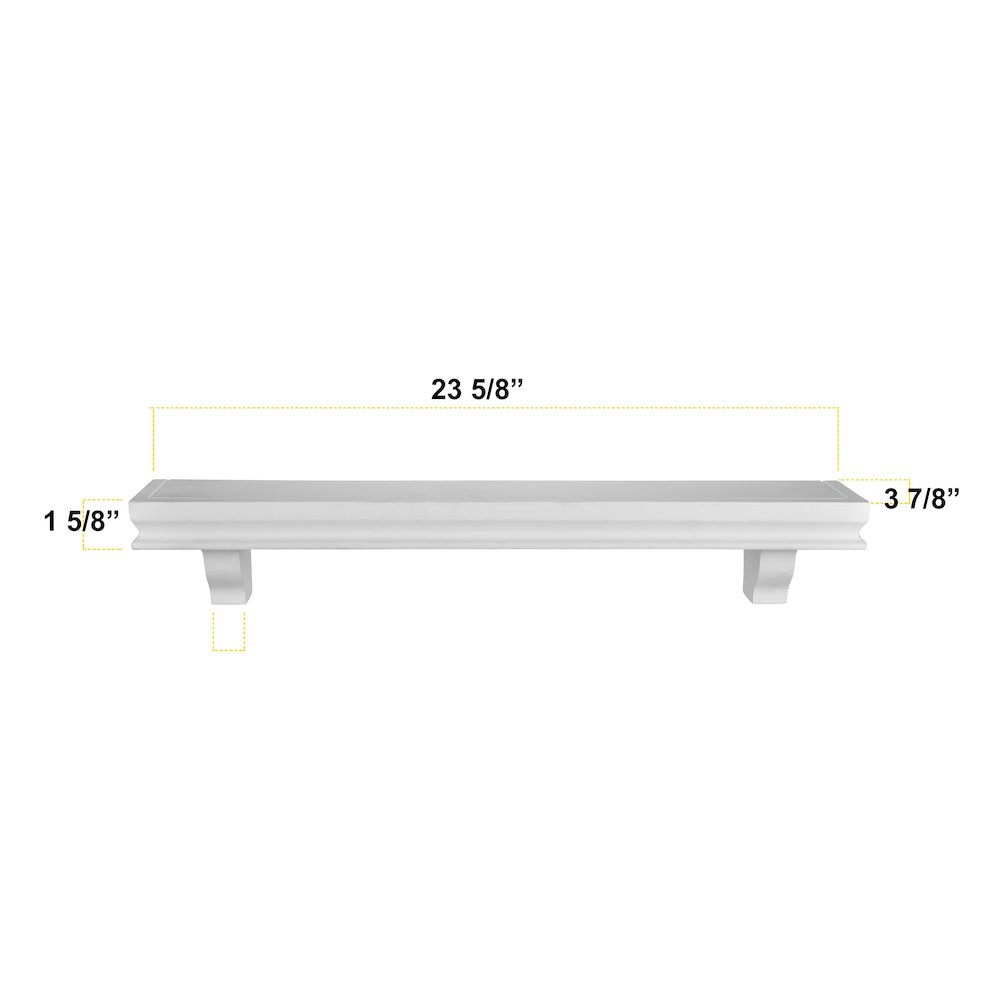 Decorative 24" Wall Décor Display Ledge Shelves – (Set of 2) - White. Picture 8