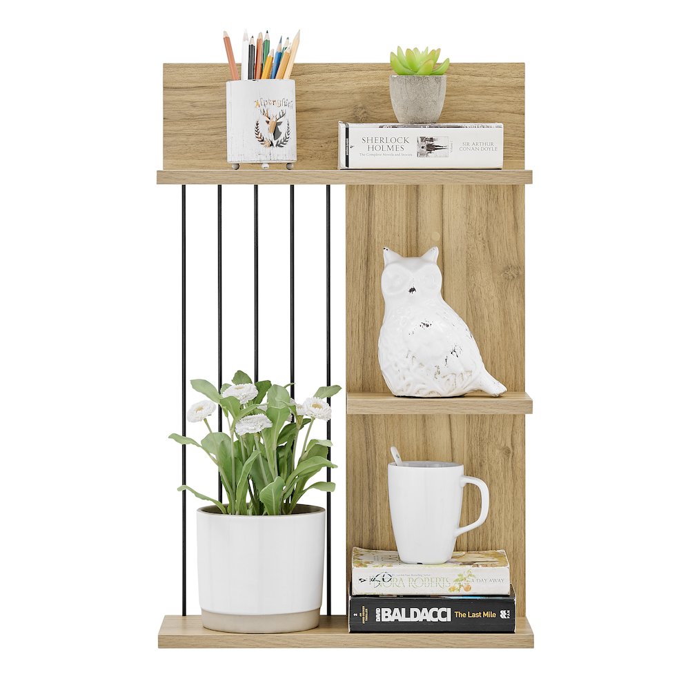 Seville Dynamic Utility Ledge Wall Shelf - Chestnut. Picture 9
