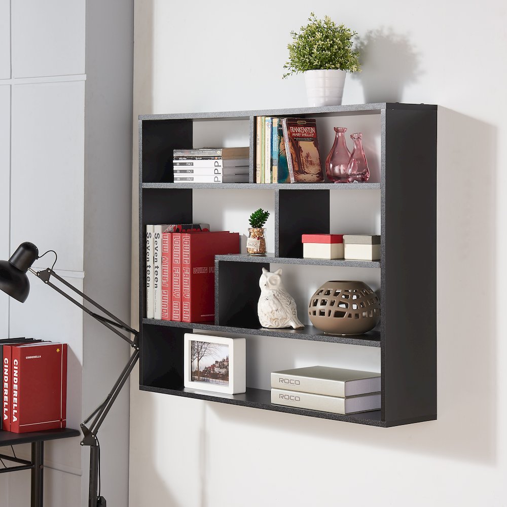 Large Rectangular Black Shelf Unit. Picture 2