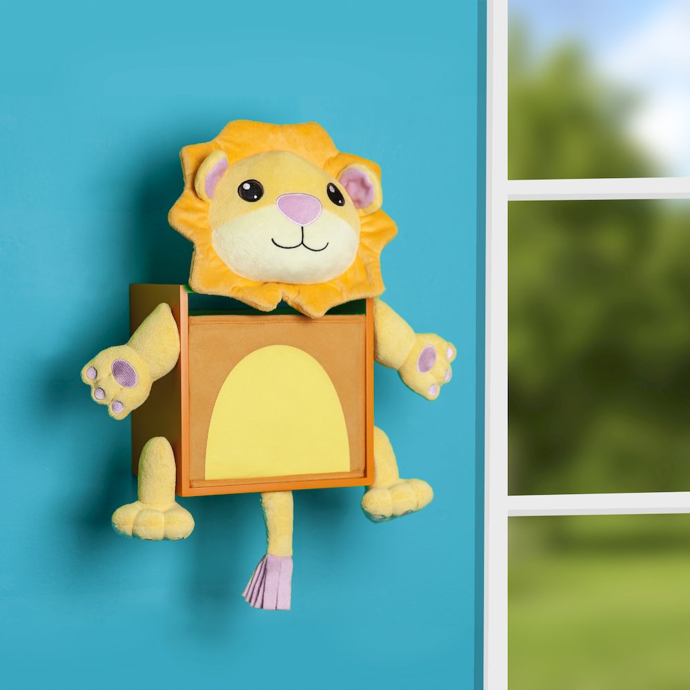Plush Lion Kids Wall Storage Bin. Picture 4