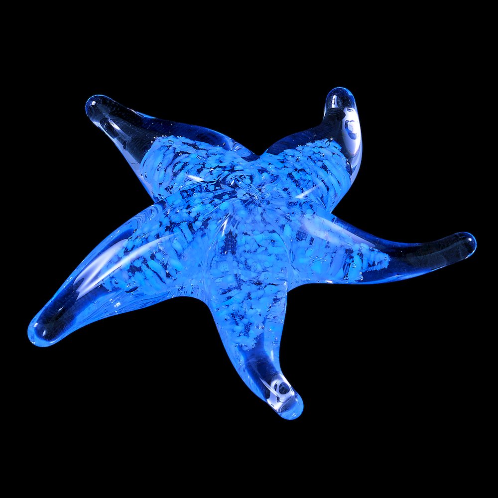 Lorelei Glow-in-the-Dark Decorative Glass Sculpture Nautical Figure - Starfish. Picture 11