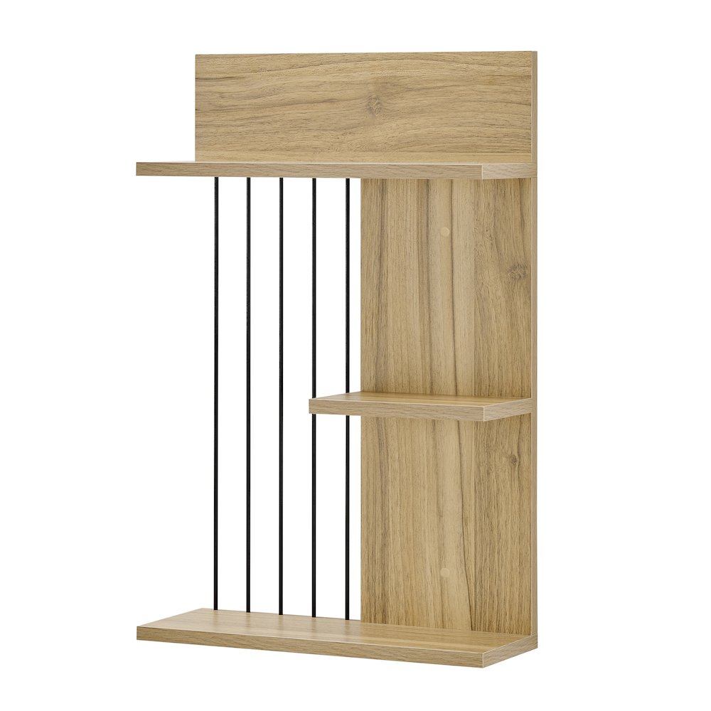 Seville Dynamic Utility Ledge Wall Shelf - Chestnut. Picture 11