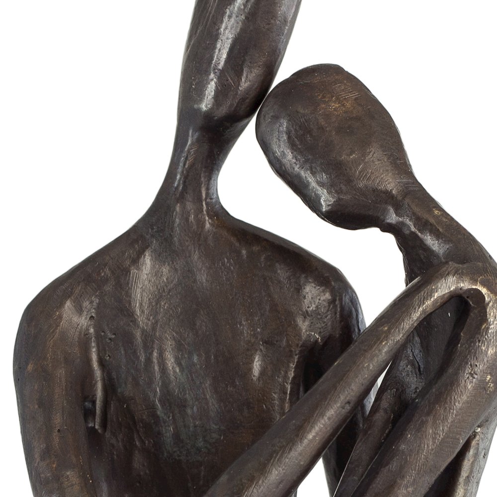 Large Couple Embracing Cast Iron Sculpture. Picture 3