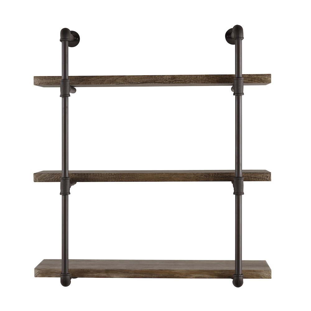 Three Tier Industrial  Pipe Wall Shelf. Picture 3