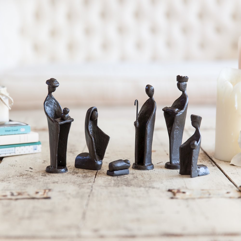 6 pc. Iron Nativity Set, Family & Kings. Picture 2