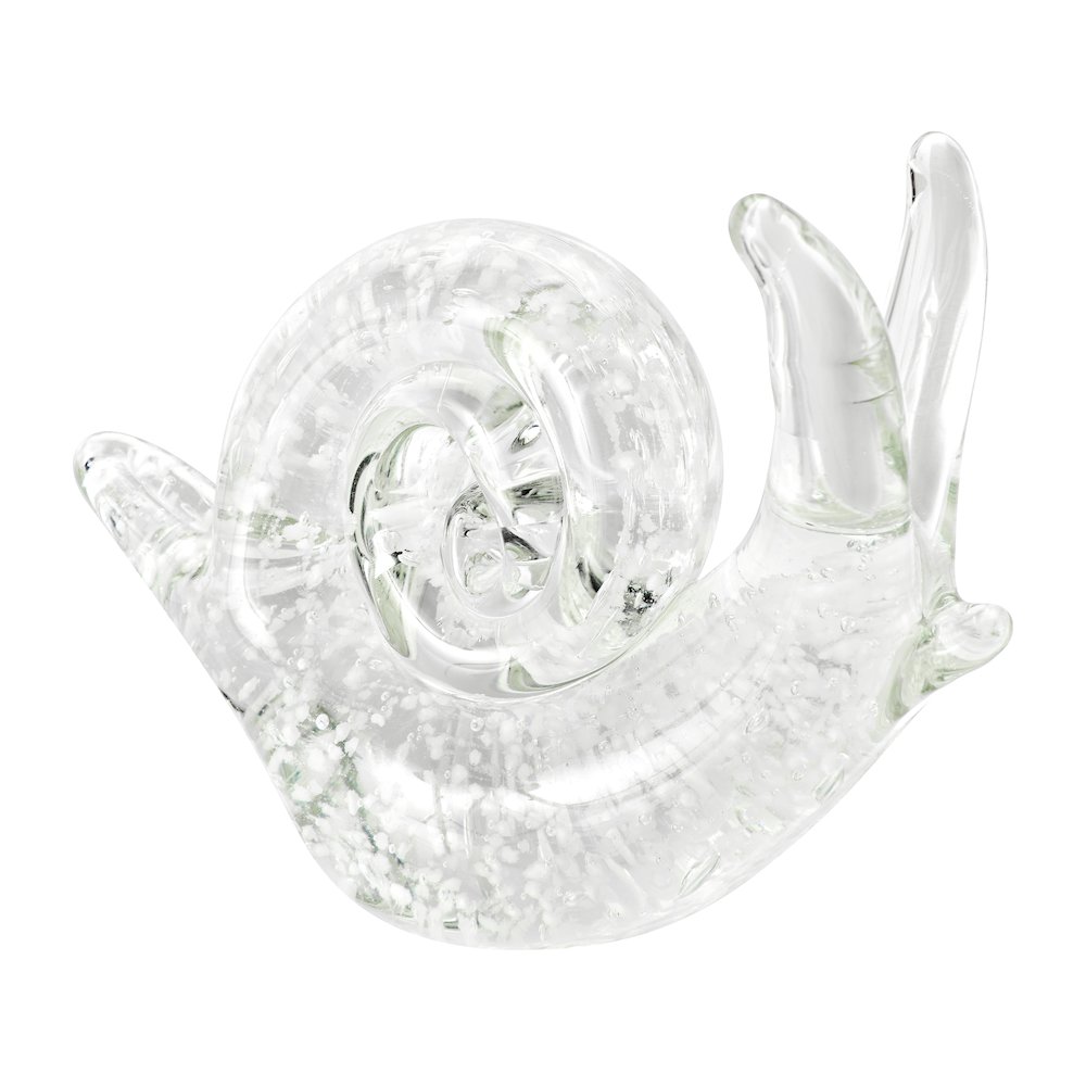 Lorelei Glow-in-the-Dark Decorative Accent Glass Sculpture Figure - Snail. Picture 1