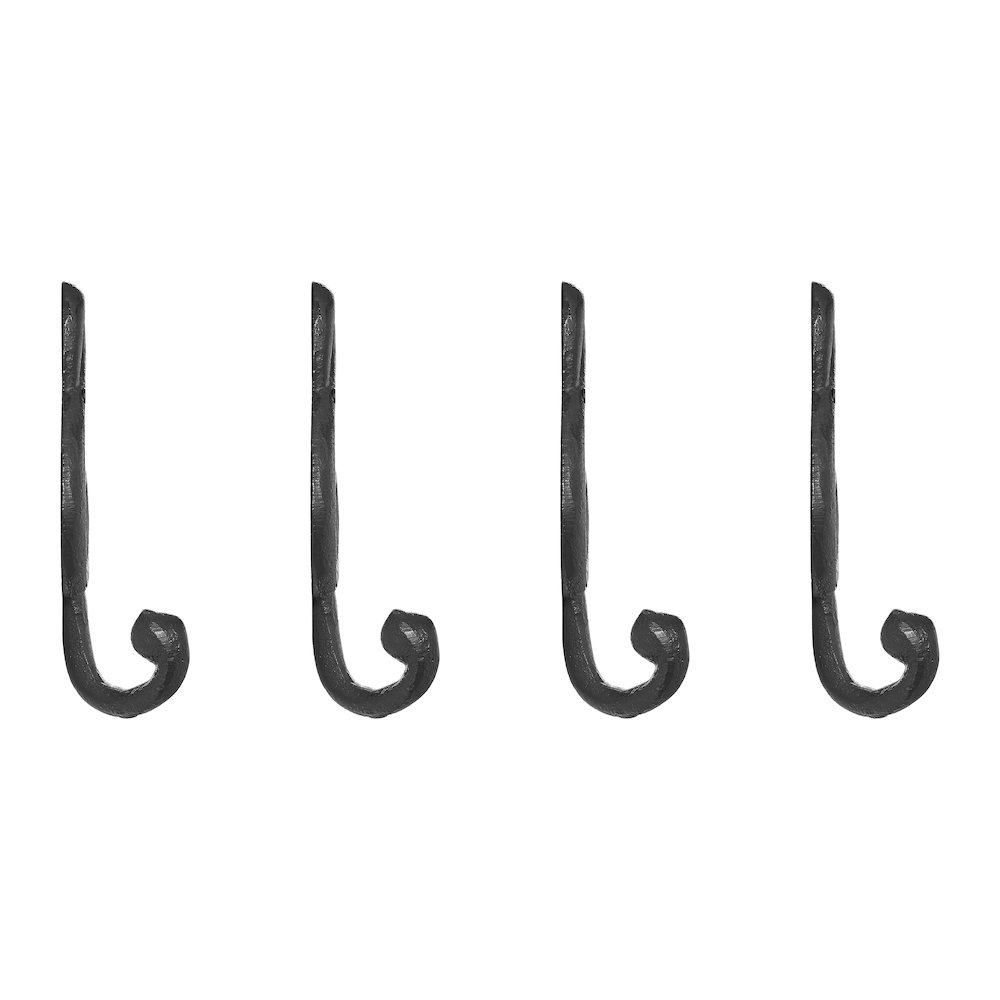 4 Piece Dark Brown Iron Musical Note Treble Clef Wall Sculpture Utility Hooks. Picture 8