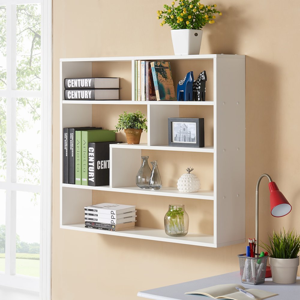 Large Rectangular White Shelf Unit. Picture 2