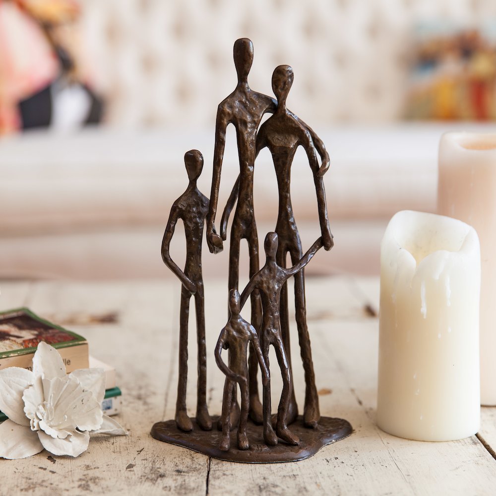 Family of Five Bronze Sculpture. Picture 2