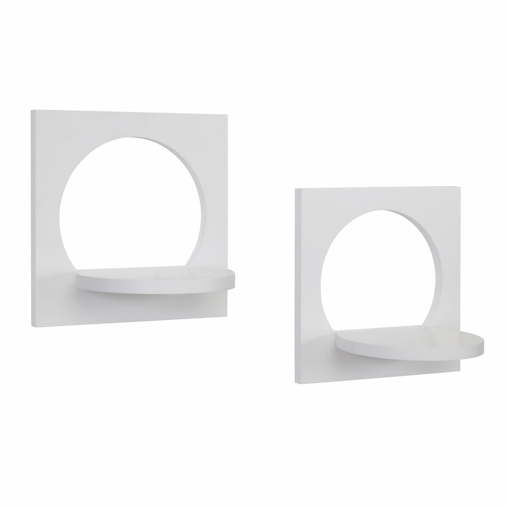 Set of 2 Silhouette  Shelves-White. Picture 3