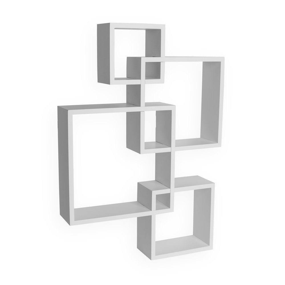Intersecting Cube Shelves - White. Picture 1
