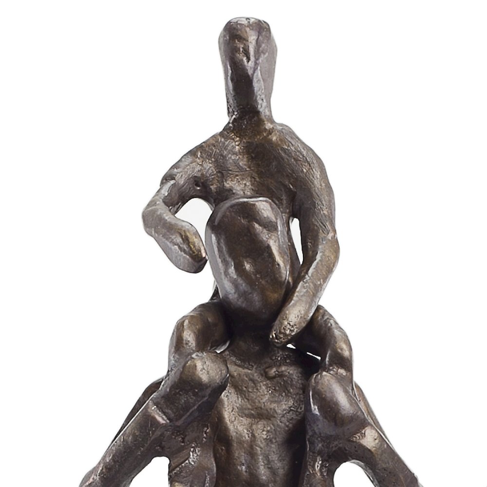 Parents Carrying Children Bronze Sculpture. Picture 3