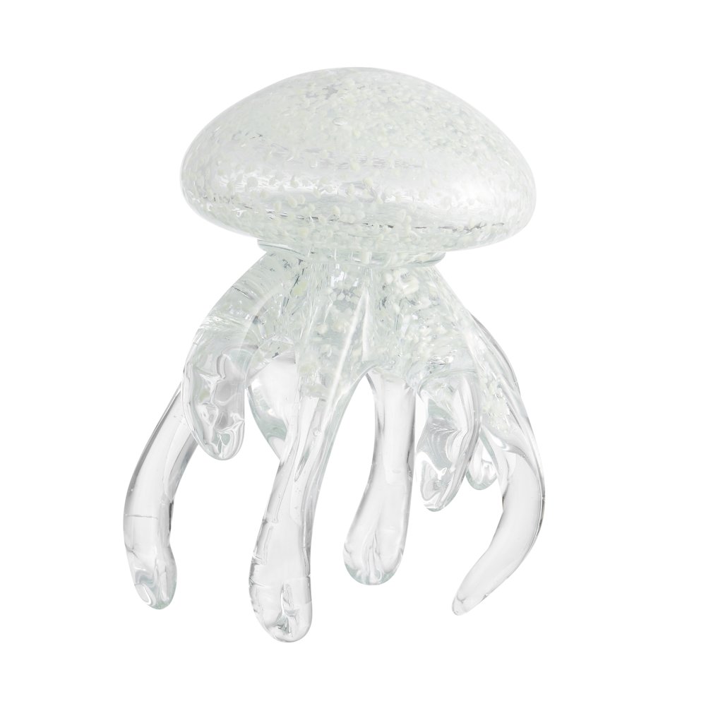 Lorelei Glow-in-the-Dark Glass Sculptures Set of 3 - Starfish, Snail, Jellyfish. Picture 10