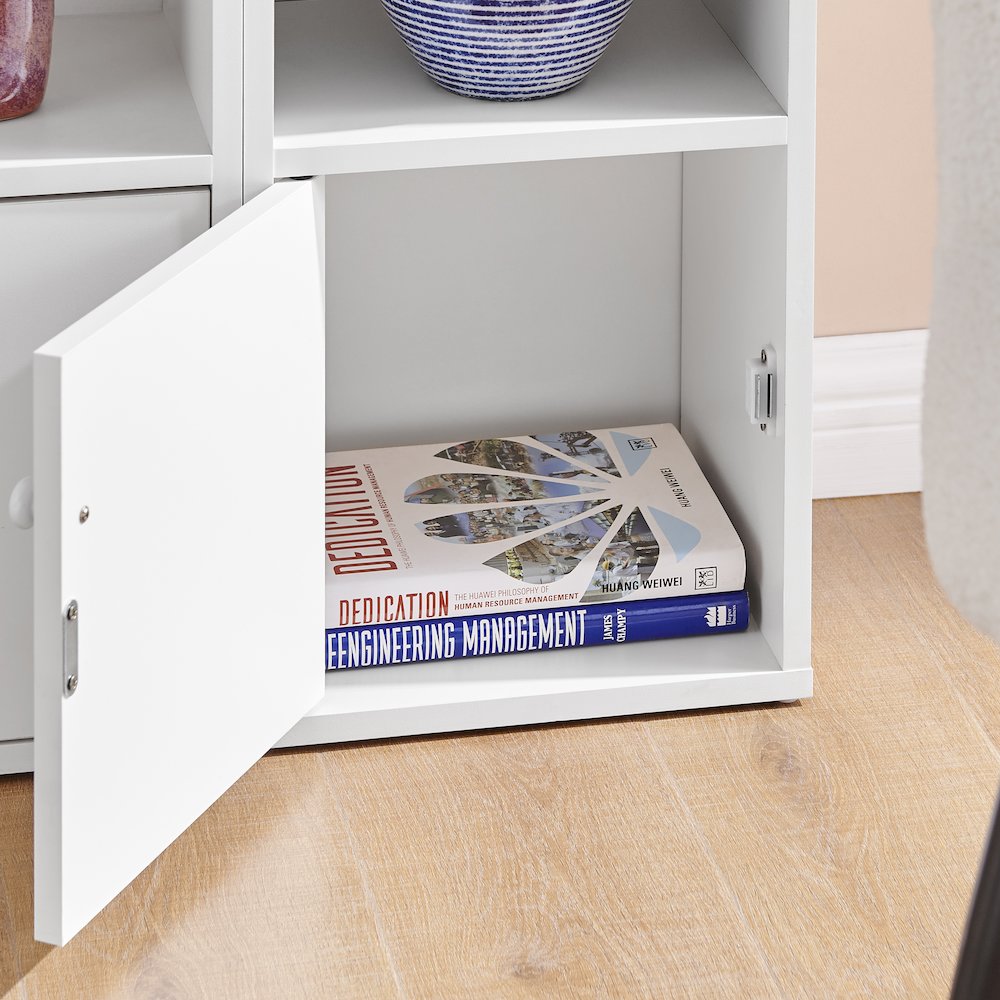 Marcel Cubes Modular Storage Cubby Cabinet Shelf Units (Set of 3) - White. Picture 6