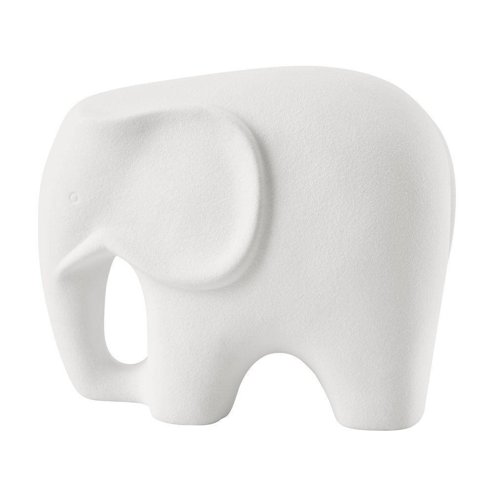 Abstract Minimalist Elephant Decorative Accent Matte Ceramic Sculpture Figure. Picture 6