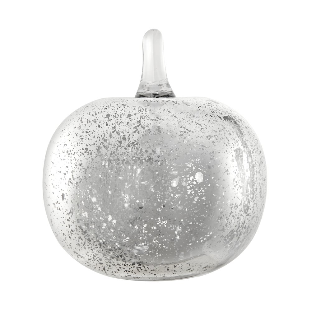 Alloya Apple Decorative Accent Tabletop Glass Sculpture Figure - Silver. Picture 1