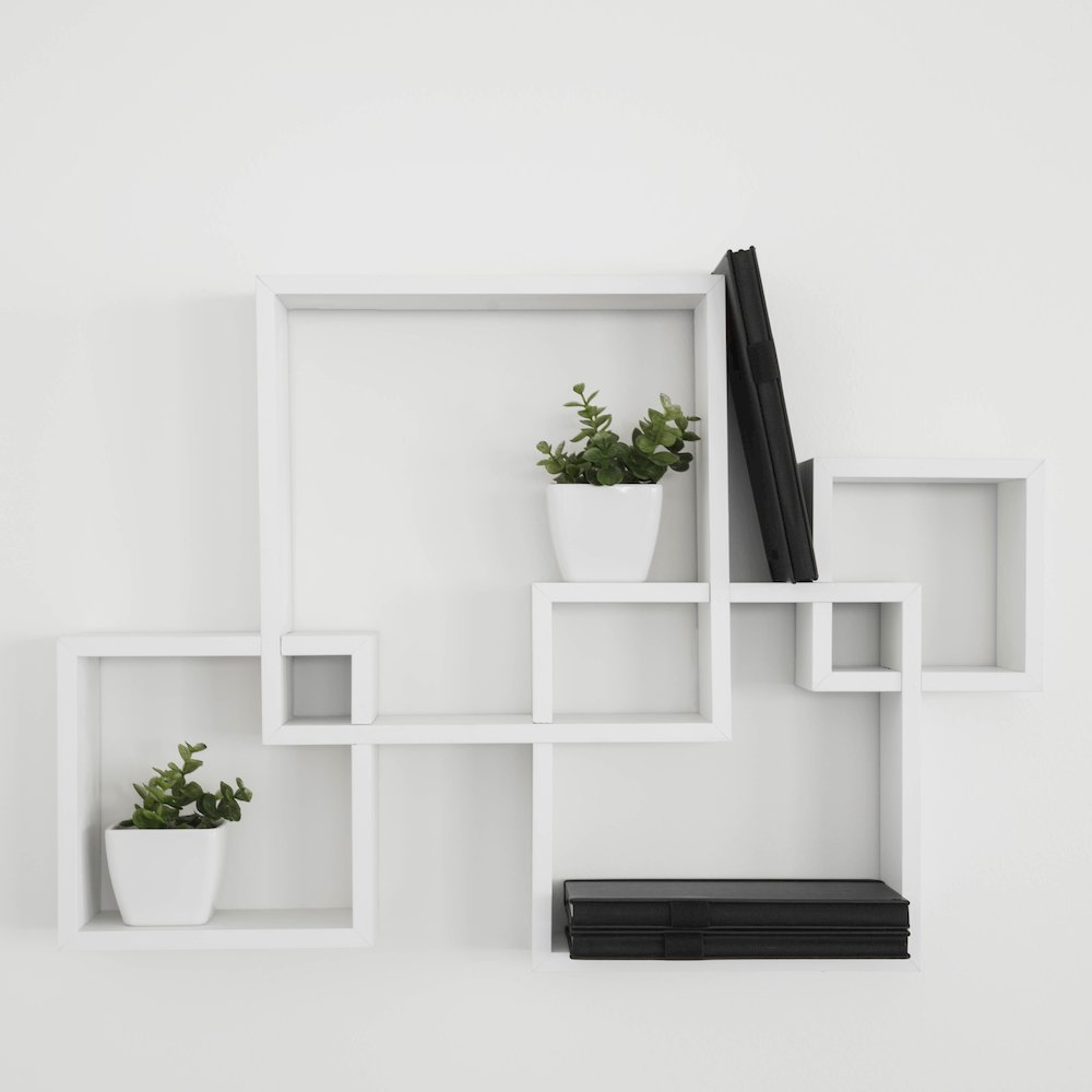 Intersecting Cube Shelves - White. Picture 4
