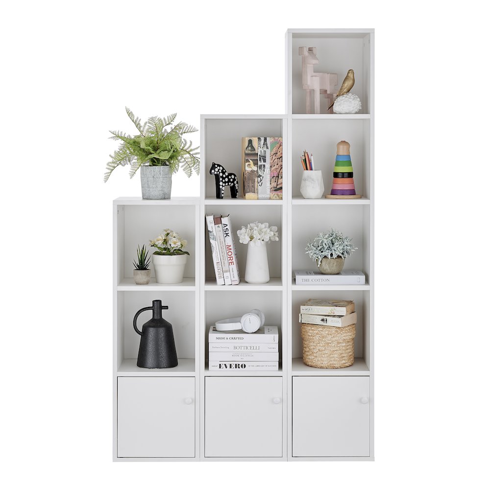 Marcel Cubes Modular Storage Cubby Cabinet Shelf Units (Set of 3) - White. Picture 9