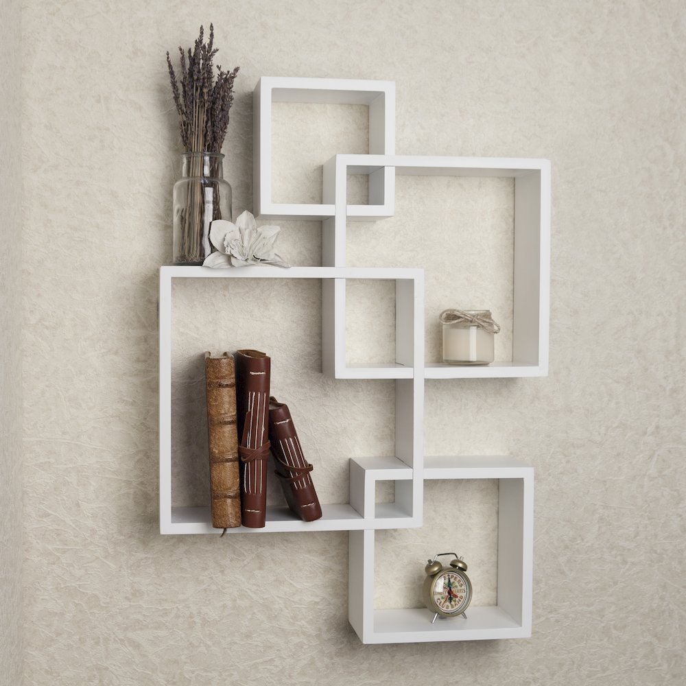 Intersecting Cube Shelves - White. Picture 3
