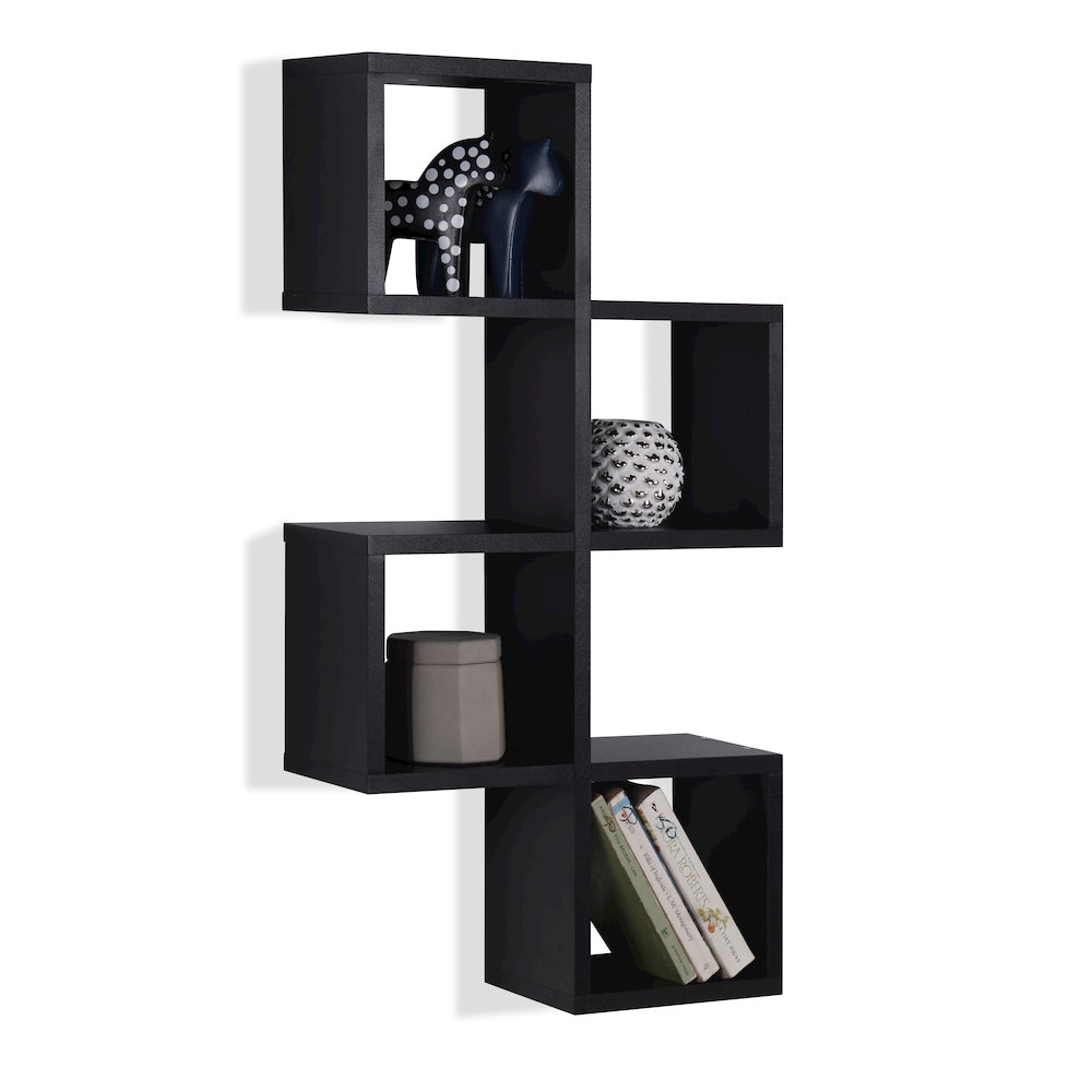 Cubby Chessboard Wall Shelf – Black. Picture 1