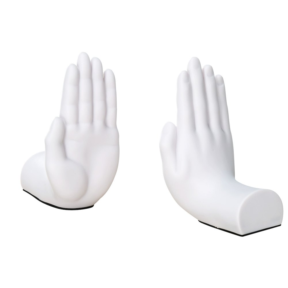 White "Hands" Bookend Set of 2. Picture 5