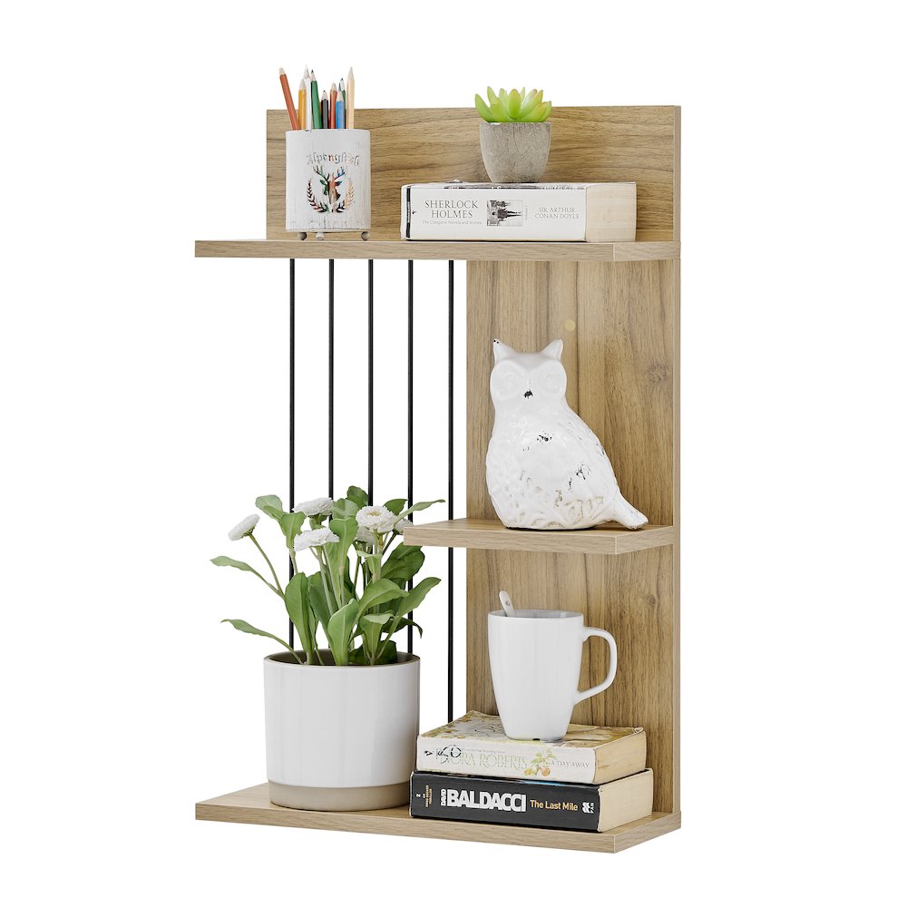 Seville Dynamic Utility Ledge Wall Shelf - Chestnut. Picture 8
