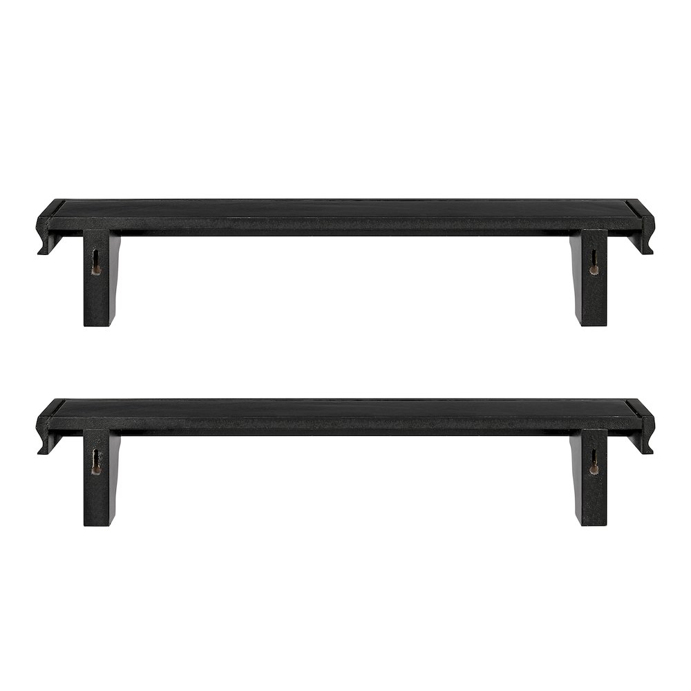 Decorative 24" Wall Decor Display Ledge Shelves – (Set of 2) - Black. Picture 11