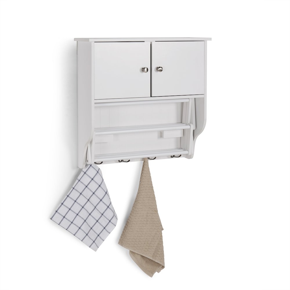 Accordion Wall Mount Drying Rack with Cabinet. Picture 4