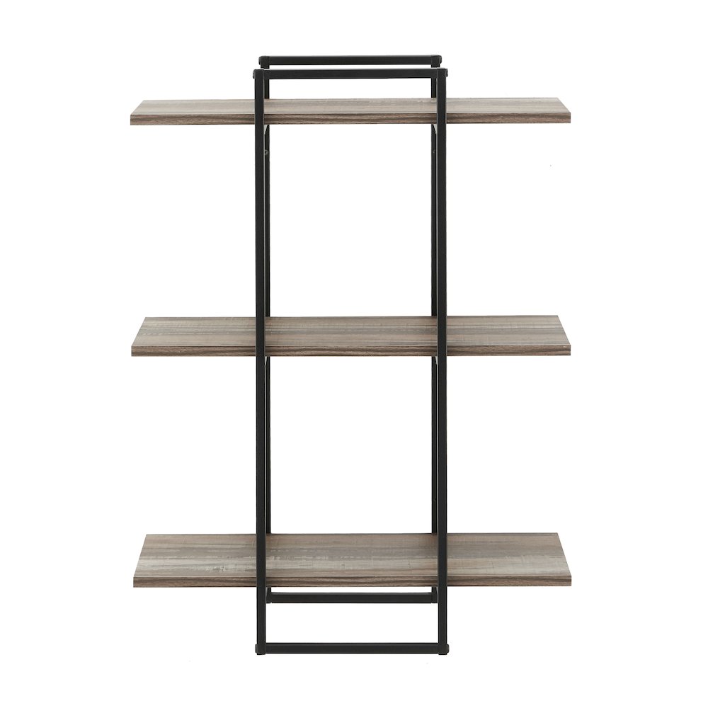 Antigua Crossed Double Rectangle Shelf Unit. Picture 1