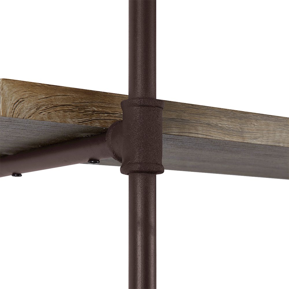 Two Tier Industrial Pipe Wall Shelf. Picture 8