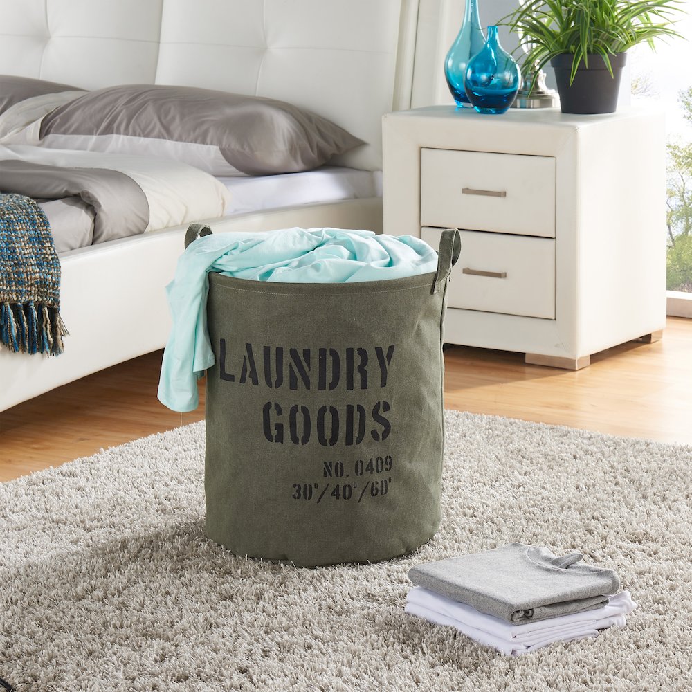 Army Canvas Laundry Bucket. Picture 2