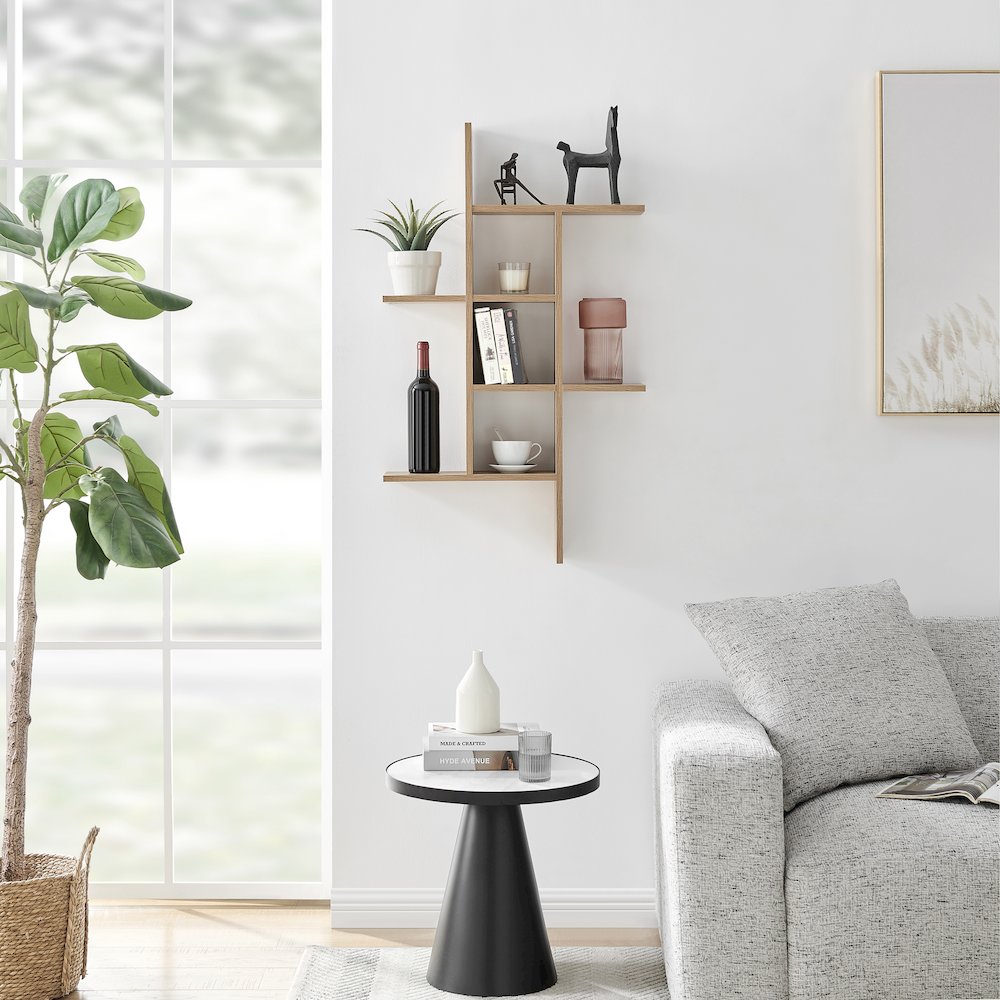 Cantilever Cubby Wall Shelf – Horizontal or Vertical - Chestnut. Picture 7