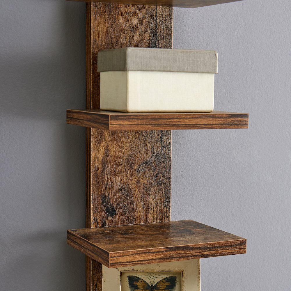 Utility Column Spine Wall Shelves - Pine. Picture 5