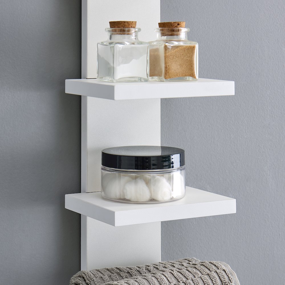 Utility Column Spine Wall Shelves - White. Picture 7
