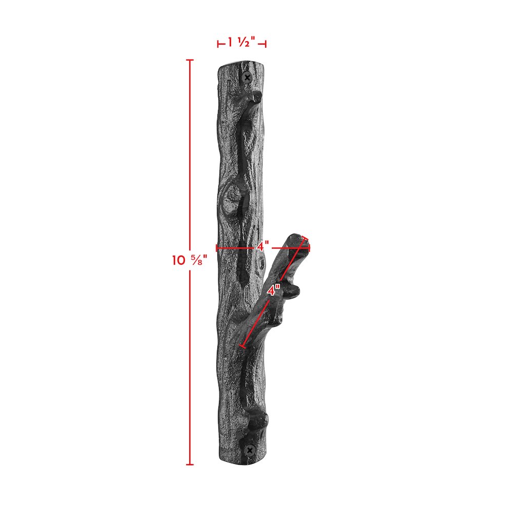 Brown Cast Iron Tree Branch Wall Mount Coat Hooks (Set of 2). Picture 2