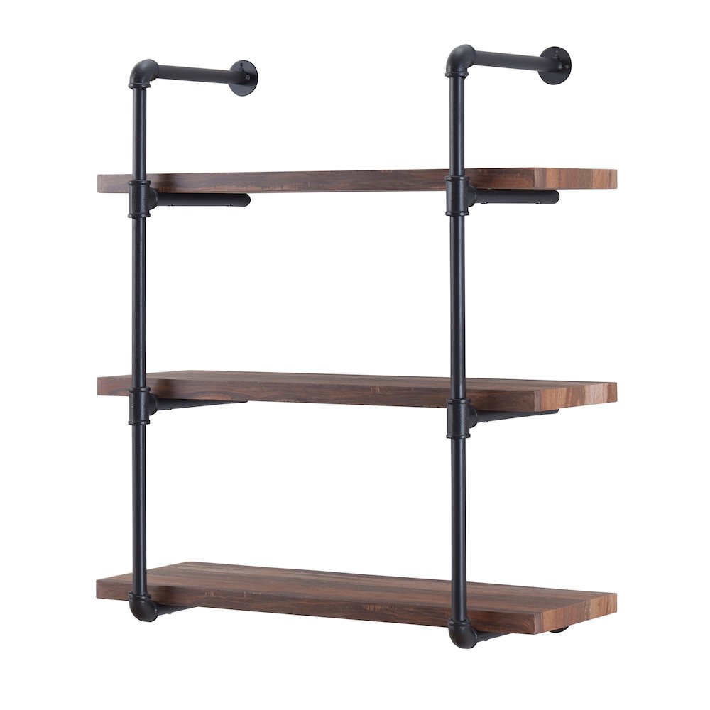 Three Tier Industrial  Pipe Wall Shelf. Picture 1