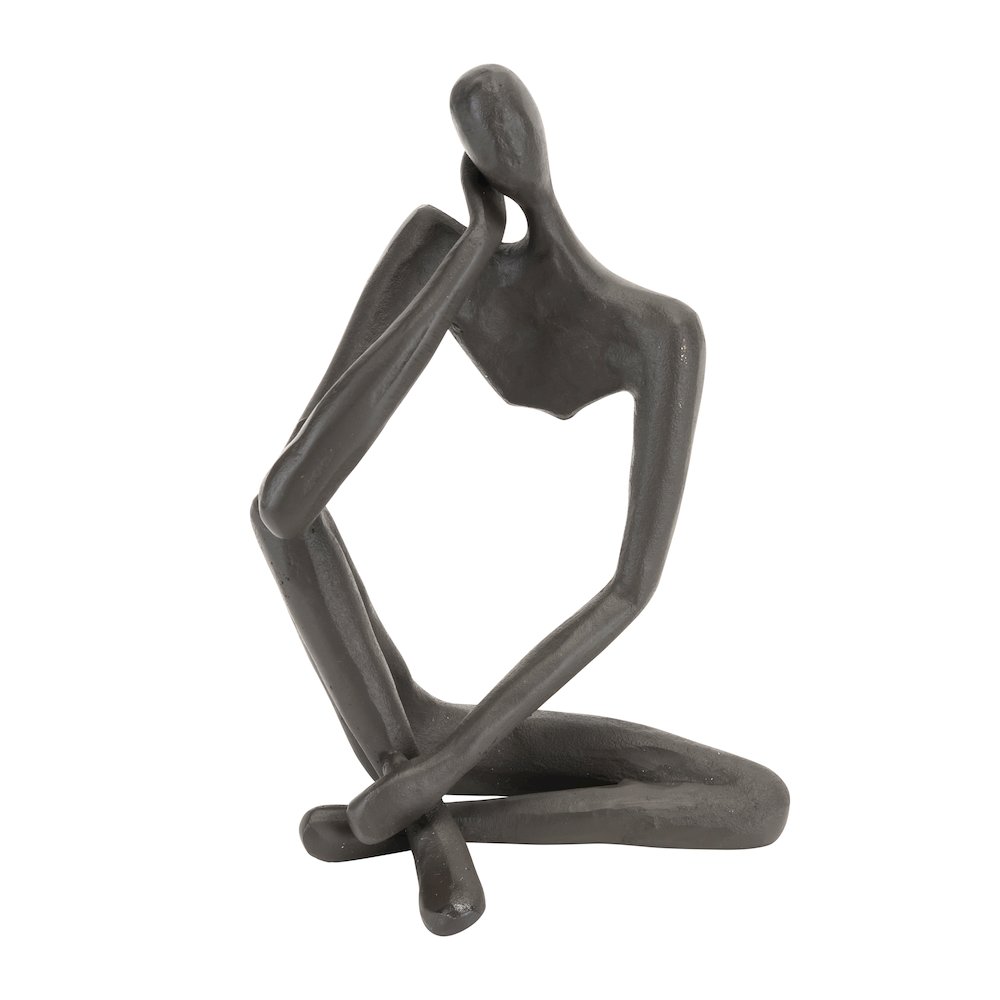 Modern Thinking Man Iron Sculpture. Picture 1