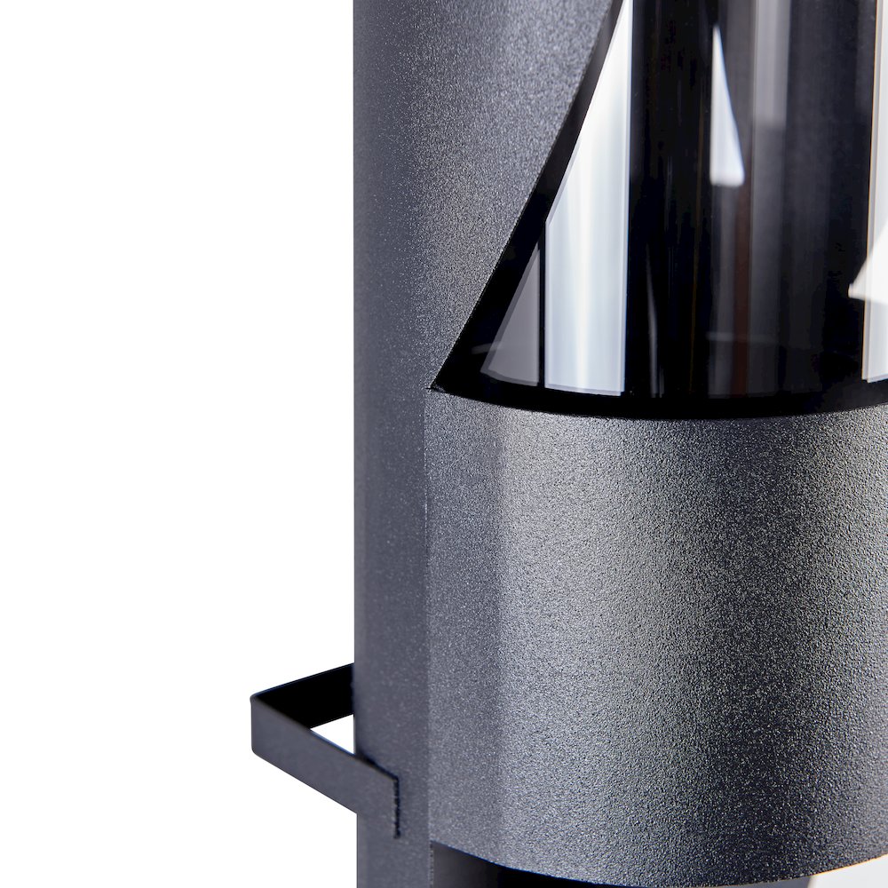 Wall Mount Hugging Metal Candle Sconces with Glass Inserts - (Set of 2) - Black. Picture 6