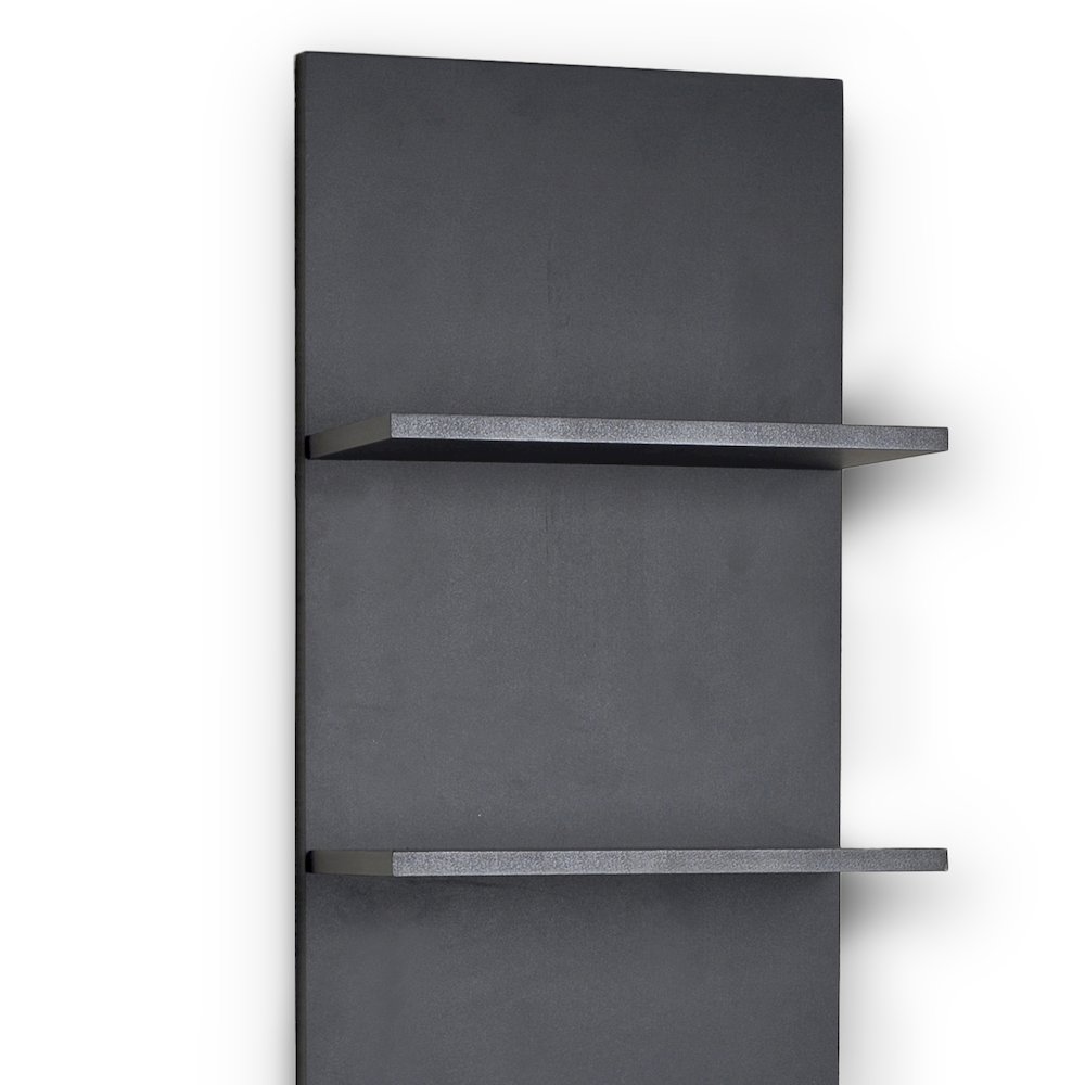 Black Grain Finish Wide Column Wall Shelf. Picture 5